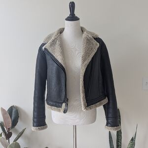 Vintage 90s Genuine Shearling Bomber Jacket Walter Davoucci